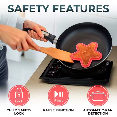 Household Mini Induction Cooktop - Portable Electric Cooktop for Hot Pot, Small Cooking Needs