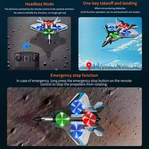 Kids' RC Aircraft Model - Crash - Resistant Quadcopter Drone with Colorful Lights