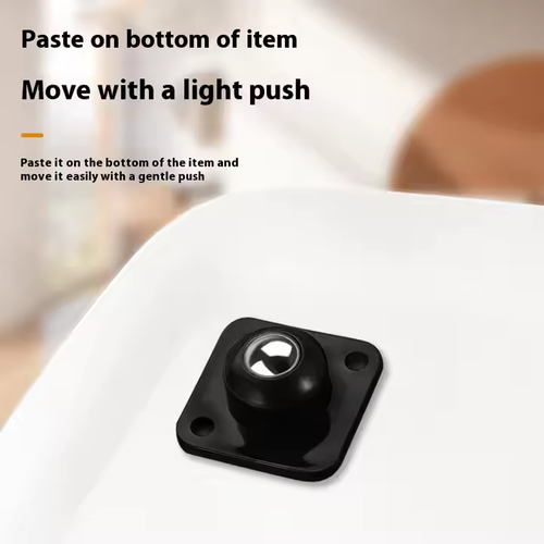 360° Rotating Steel Ball Furniture Caster - Silent, Adhesive, Universal Mobility(Four pieces)