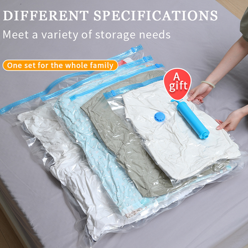 Clear Vacuum Compression Storage Bags - Thick, Explosion - Proof for Clothes & Bedding