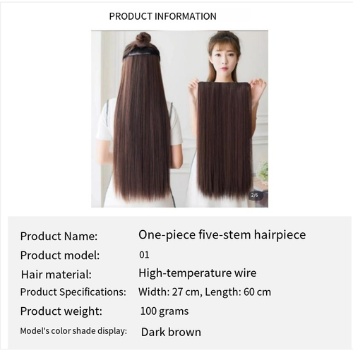 Matte Finish 5 - Clip Hair Extensions - Instant Volumizer & Length for Women - Girls