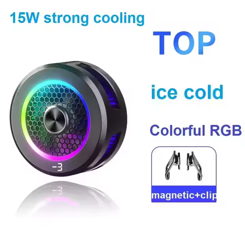 Mobile Gaming Cooler - 15W Semiconductor, RGB, 3 Modes, Magnetic-Clip