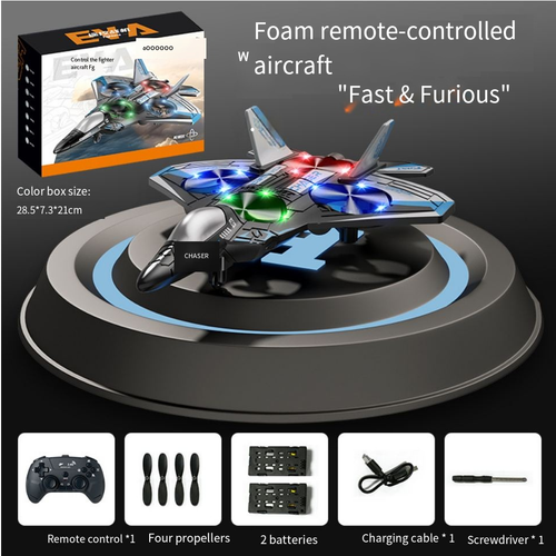 Kids' RC Aircraft Model - Crash - Resistant Quadcopter Drone with Colorful Lights