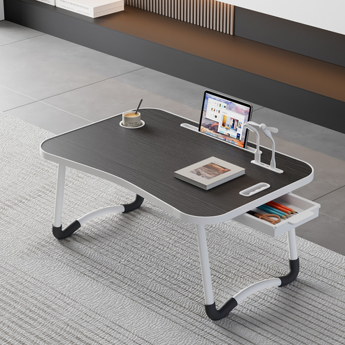 Multifunctional Portable Desk - Foldable, for Bed-Sofa Use, Laptop Stand & Drawer