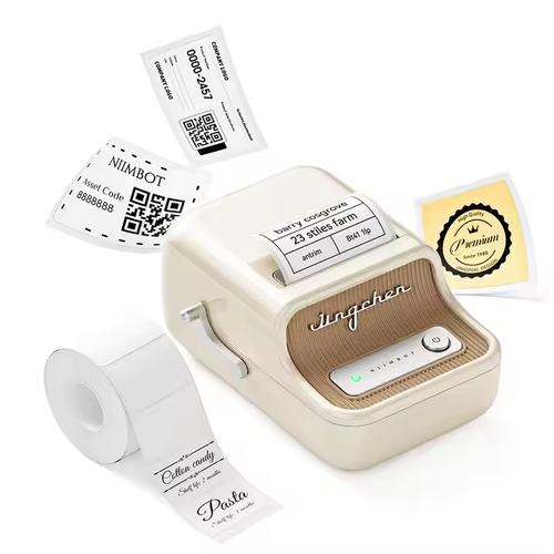 Portable Bluetooth Thermal Label Printer - Multifunctional, Connect to Phone, Clear Labels for Home Use