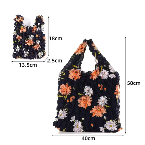 Reusable Floral Bubble Bag - New Creative, Eco-Friendly, Stretchable Handheld Storage for Home