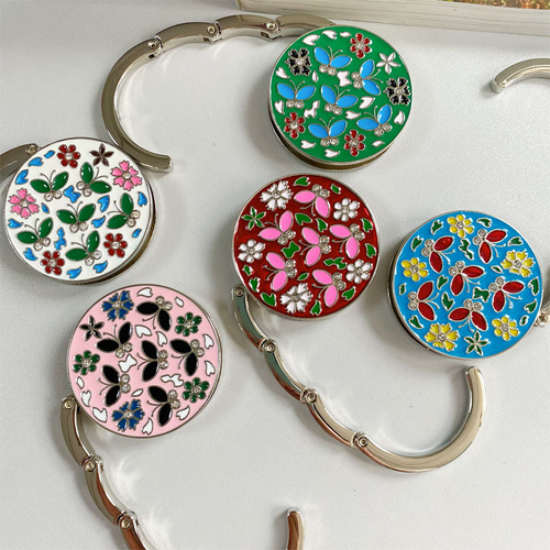 Metal Purse Hook with Creative Patterns - Magnetic Bag Hanger for Tables
