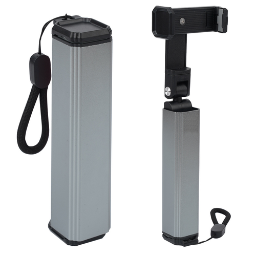 Portable Flexible Metal Phone Tripod - Stowable, Rotatable, for Vlog-Selfie-Live Streaming