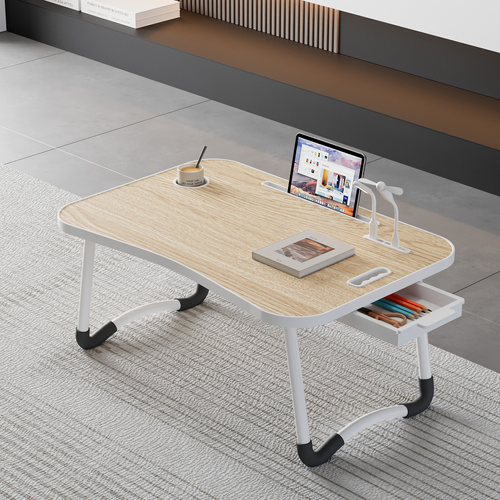 Multifunctional Portable Desk - Foldable, for Bed-Sofa Use, Laptop Stand & Drawer