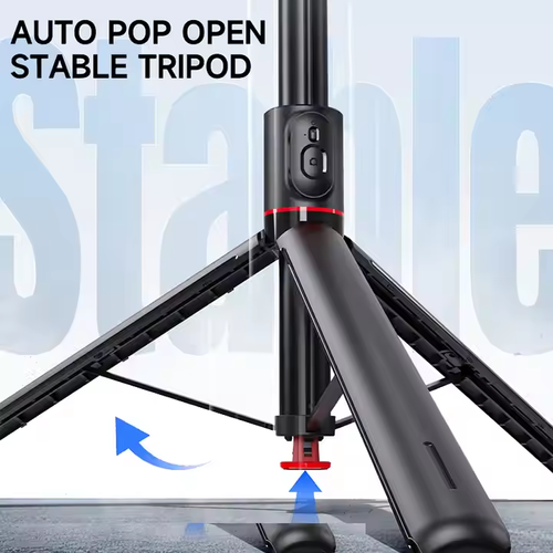 TT01 Phone Selfie Stick & Tripod - Auto - Open, Compact for Live Streaming & Shots