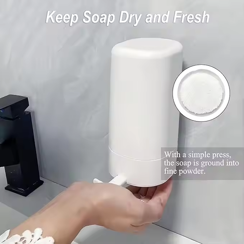Wall - Mounted Soap Grinder Dispenser - Waterproof Container, 3 - Speed Adjustment, Reduce Waste
