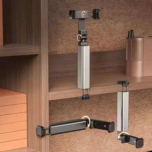Portable Flexible Metal Phone Tripod - Stowable, Rotatable, for Vlog-Selfie-Live Streaming