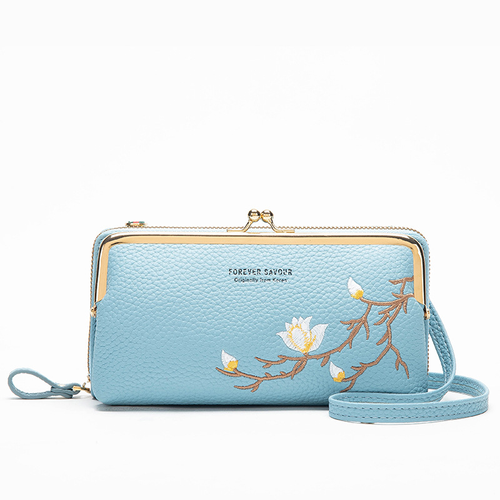 Slim Long Wallet Phone Bag for Women - Large-Capacity, Unique Crossbody with Zipper
