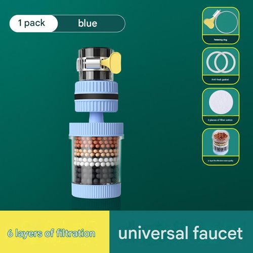 Universal Swivel Faucet Filter — Suitable for Factory Dormitories and Homes — Kitchen Splash-Proof Tap Water Purifier