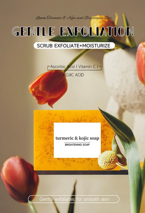Turmeric, Lemon, and Kojic Acid Soaps — Handmade, Cold-Process Ginger Soap for Bathing and Facial Cleansing