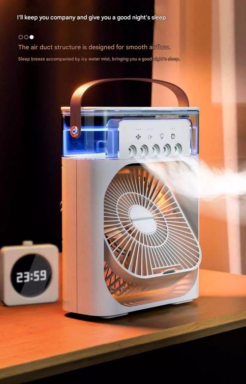 5-Nozzle Spray Humidifying Fan | Portable USB Desktop Fan | High-Power, Silent, Handheld Cooling Fan