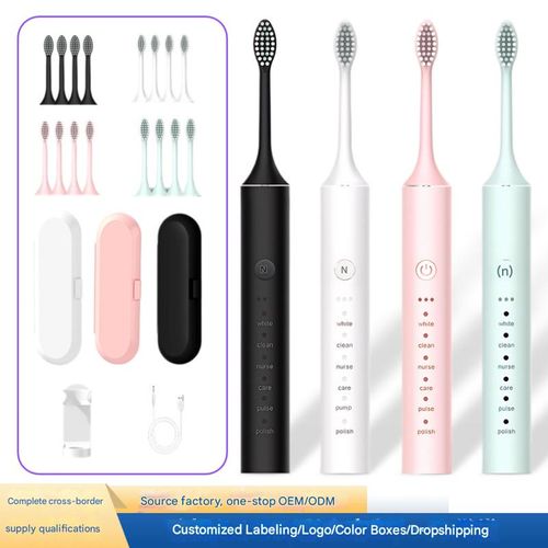 Electric toothbrush, rechargeable, suitable for adults and children, electronic toothbrush with portable and waterproof design, wholesale available for cross-border trade.