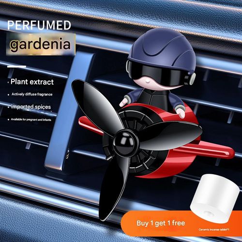 Car Air Vent Fragrance — Astronaut & Mini-Aircraft Design | Cartoon-Style Clip-On Diffuser for Car AC Vents | Solid Scent Balm