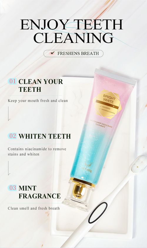 Hanlun Meiyu Niacinamide Whitening Toothpaste — Cleanses Mouth, Removes Stains, Freshens Breath, Long-Lasting Fragrance