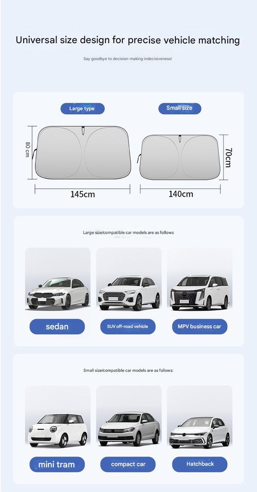 Car Windshield Sunshade & Heat Shield — Automotive Anti-Glare Sun Visor for the Front Windshield (Summer Use)