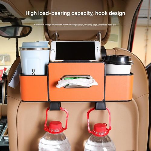 Multifunctional Car Cup Holder & Organizer — Seat-Back Storage Rack and Bin for In-Vehicle Use