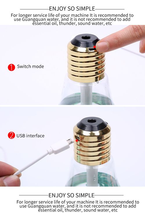 Lightbulb Humidifier | High-Volume Mist Output | Desktop Air Humidifier