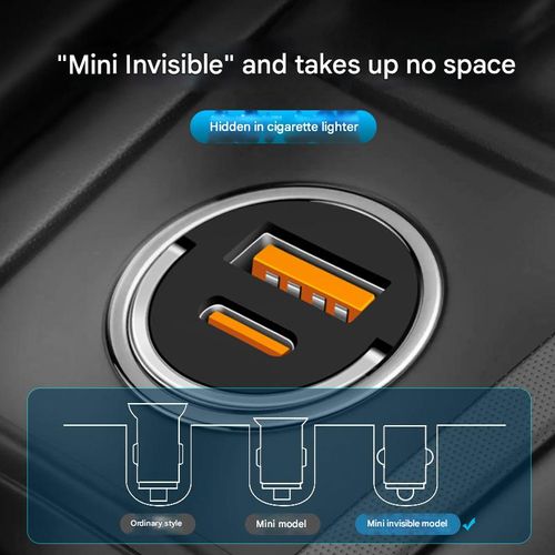 Aluminum Alloy Mini Pull-Ring 100W Car Charger (Cigarette Lighter Adapter)