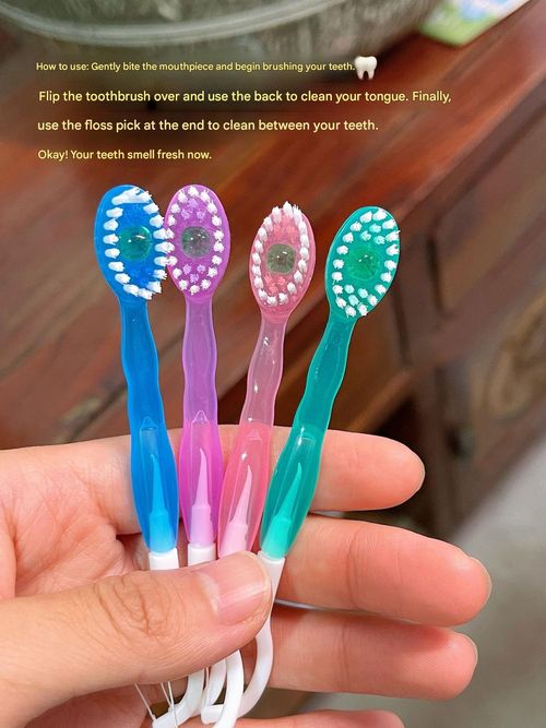 Daily Essentials: 3-in-1 Disposable Toothbrushes with Flavor Beads & Dental Floss — Soft Bristles, Multiple Flavors Available (Wholesale)