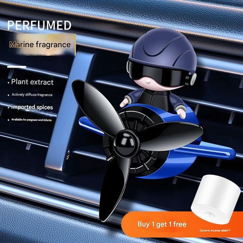Car Air Vent Fragrance — Astronaut & Mini-Aircraft Design | Cartoon-Style Clip-On Diffuser for Car AC Vents | Solid Scent Balm