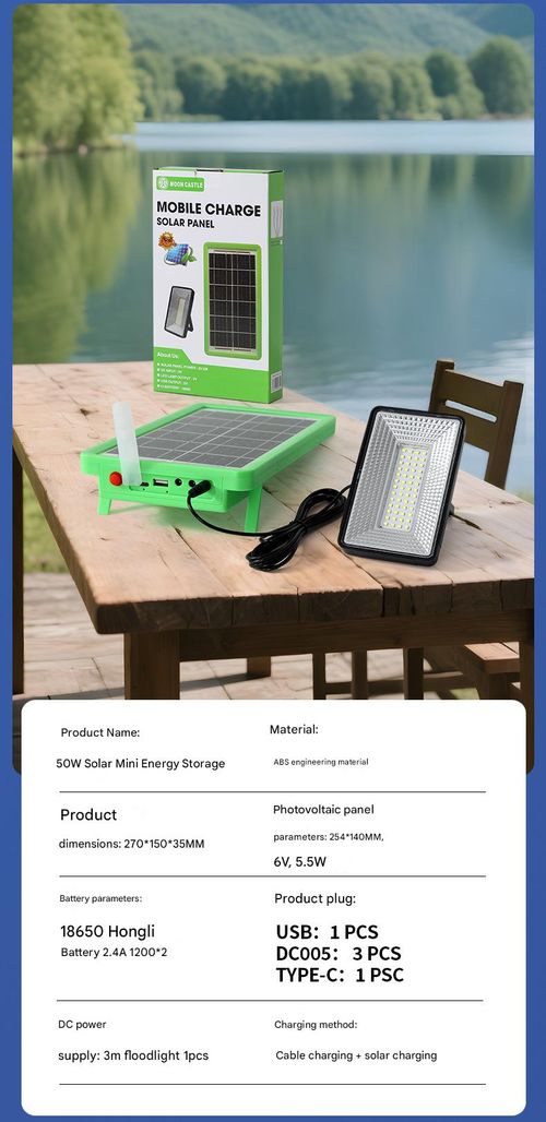 Solar-Powered Emergency Light — Rechargeable, Ideal for Night Market Stalls, Camping, and Backup Lighting — Features Solar Panel and Energy Storage