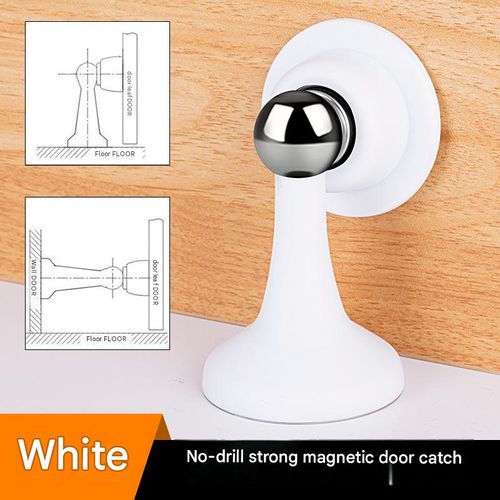 Drill-free strong magnetic door stop for bathroom doors