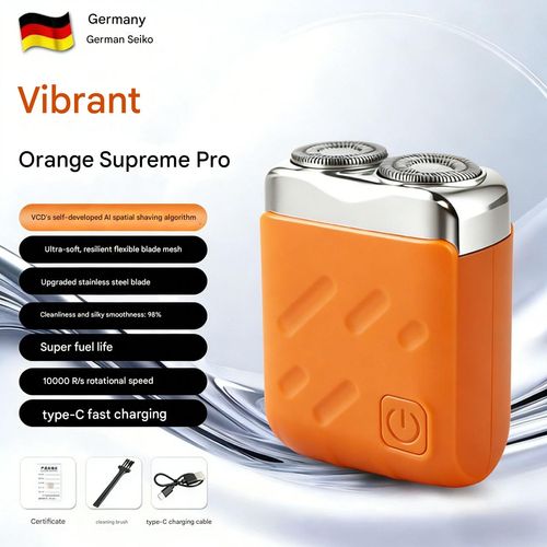 Trendy New Model: Floating Dual-Head Electric Shaver — Portable, Rechargeable, and Travel-Friendly Beard Trimmer