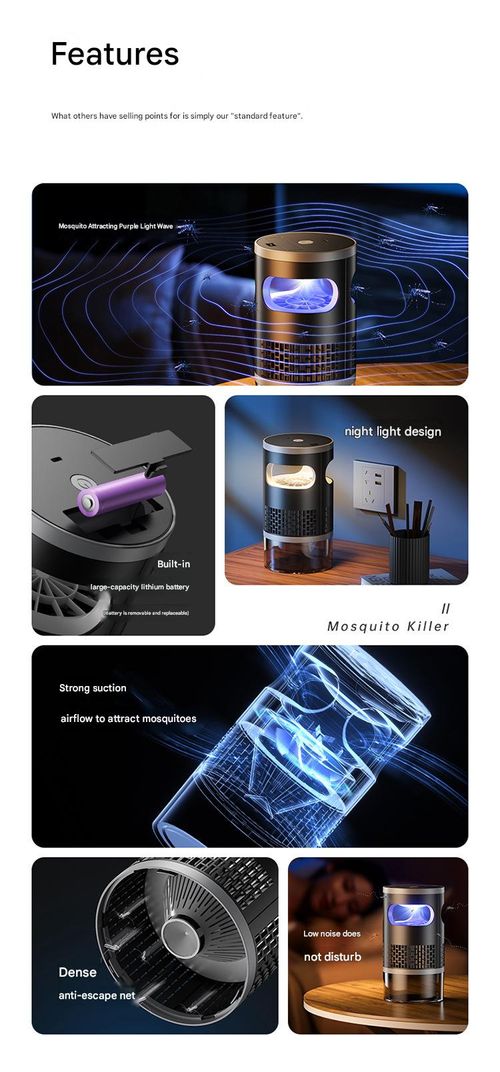 Silent Physical Suction Mosquito Trap for Home Use     Outdoor USB Night Light Mosquito Repeller