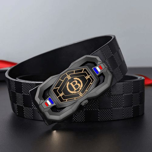Men's leather belt, classic business style for young and middle-aged men, versatile and fashionable, popular casual belt for young people.