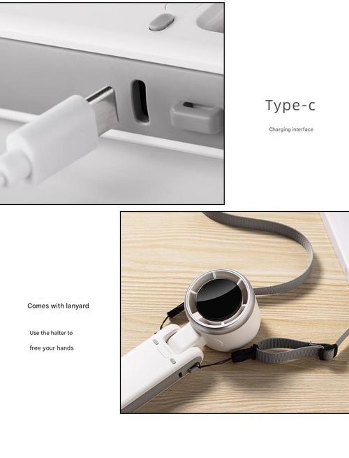 N607 High-Speed ​​Turbo Handheld Fan — Digital Display, Mini, Wearable Neck Fan, Portable & Foldable