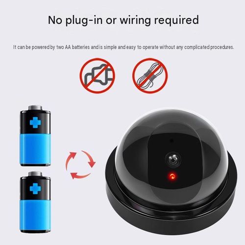 Dummy surveillance camera model with flashing LED light