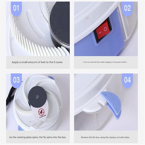 Household Electric Fly Trap Box | Fully Automatic Fly Catcher | Silent Rotating Fly Catcher for Restaurants and Dining Establishments