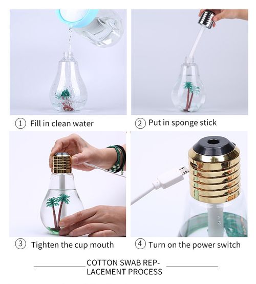 Lightbulb Humidifier | High-Volume Mist Output | Desktop Air Humidifier