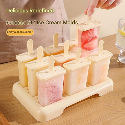 Multi-Cavity Ice Pop Molds  Tools for Making Popsicles, Ice Bars, and Ice Cream Ice Cube Trays and Ice Makers