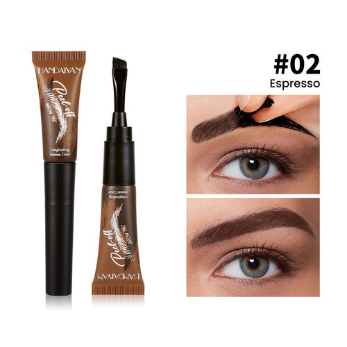 HANDAIYAN Peel-Off Eyebrow Tint — Waterproof, Long-Lasting, and Smudge-Proof — 5 Shades (Includes Brush Applicator)