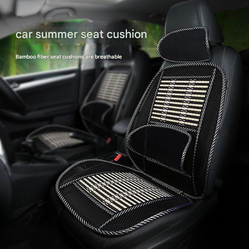 Integrated Steel-Wire Car Seat Cushion — Vehicle & Home Dual-Use Bamboo-Wire Massage Backrest — Breathable Lumbar Support & Seat Pad