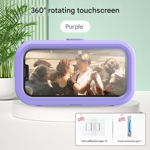 Bathroom Waterproof & Anti-Fog Phone Case — No-Drill Wall-Mounted Holder, The Ultimate Streaming Gadget — Rotatable, Kitchen-Friendly Waterproof Box