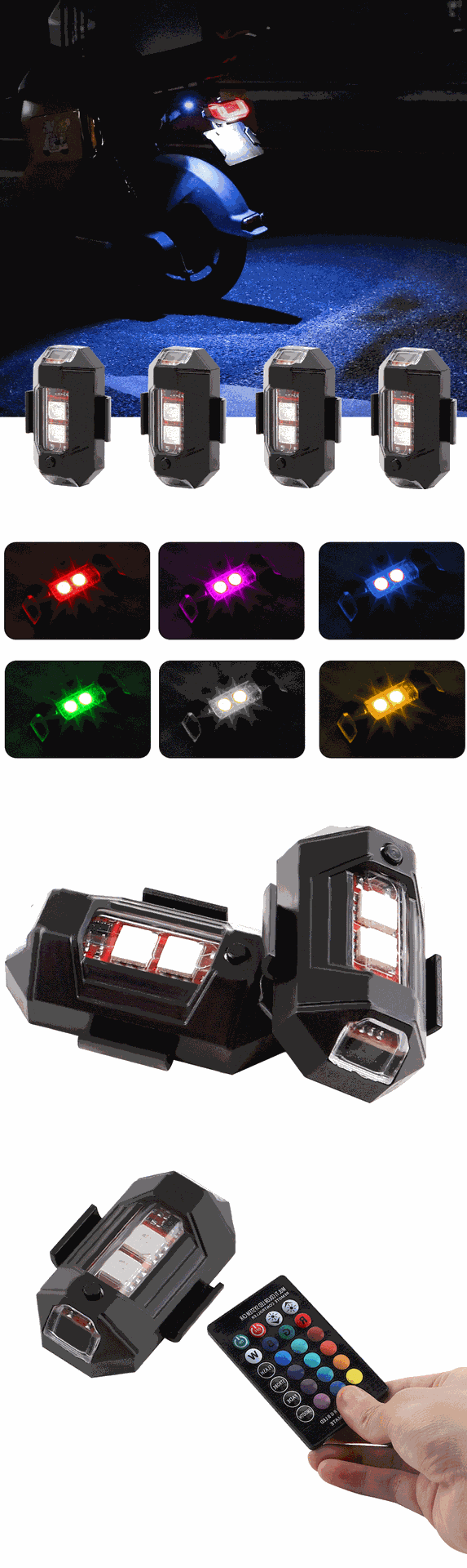 Motorcycle and Car Strobe Warning Lights