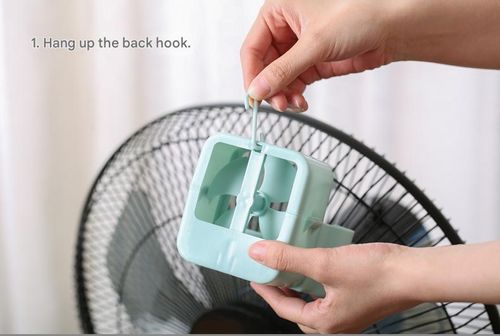 New No-Drill Fan Cooler: Home-Use Snap-On Cooling Gadget with Ice-Adding Capability