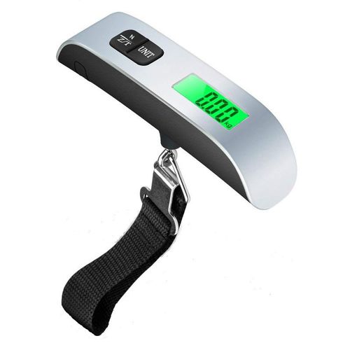 Portable Handheld Scale with Hook — 50kg Electronic Luggage Scale, Household Weighing Device with Ergonomic Thick Handle