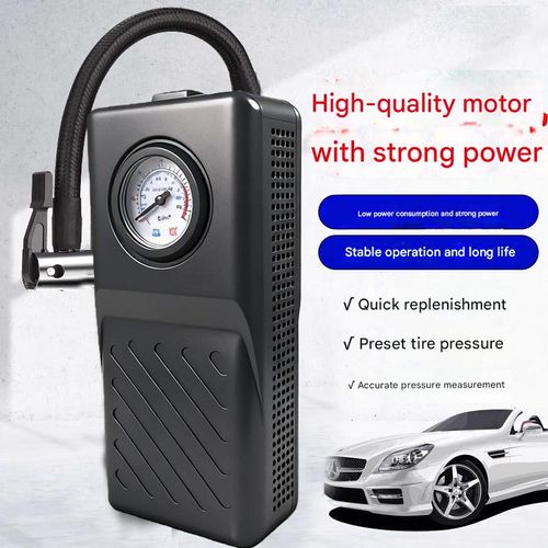 Car-Mounted Cordless Air Pump — High-Power Lithium-Battery Portable Electric Tire Inflator for Sedans (High-Pressure)