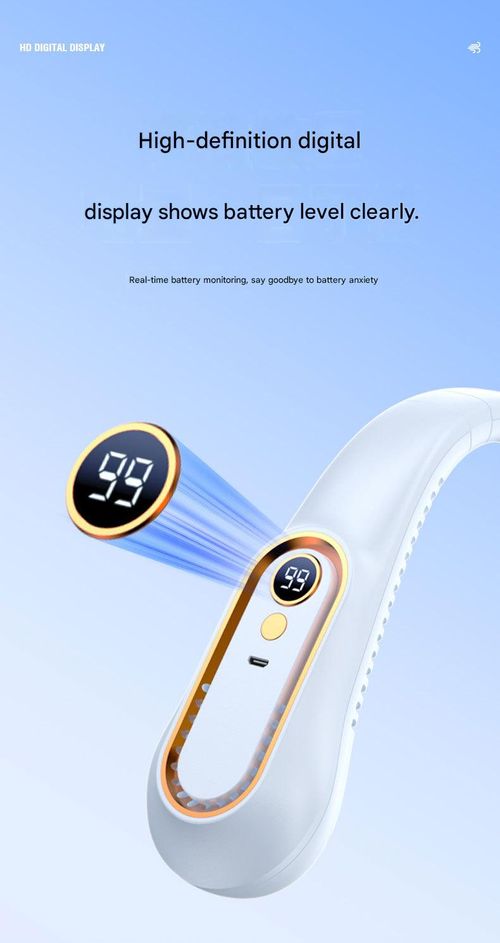 New Silent, Bladeless, Rechargeable Neck Fan — 5-Speed ​​Adjustable | Ultra-Long Battery Life | Portable Outdoor Cooling Device