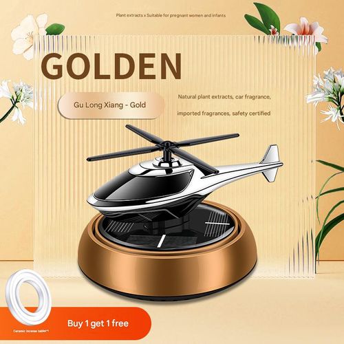 CaruoXiang Solar-Powered Car Air Freshener — Rotating, Scent-Diffusing, and Odor-Eliminating Car Dashboard Ornament