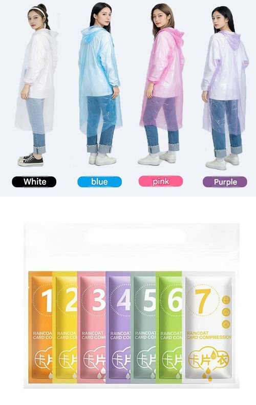 Disposable One-Piece Raincoat — Individually Packaged, Thickened PVC Rain Poncho for Adults and Children — Ideal for Outdoor Activities, Rafting, Travel, and Electric Scooter Use