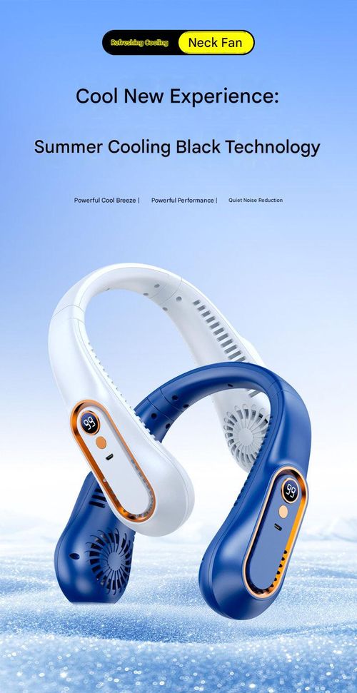 New Silent, Bladeless, Rechargeable Neck Fan — 5-Speed ​​Adjustable | Ultra-Long Battery Life | Portable Outdoor Cooling Device